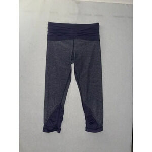 Lululemon‎ Leggings Women’s Size 4 Cadet Blue Heather Crop Embrace Scrunch